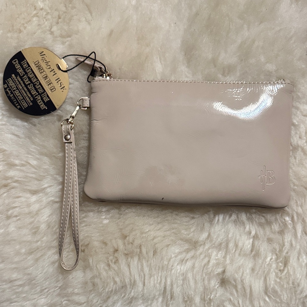 Stylish Cream Wristlet Clutch